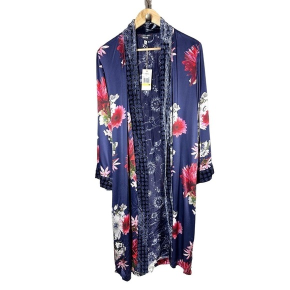 Johnny Was Aster Velvet Silk Kimono Size Medium $ 528 New